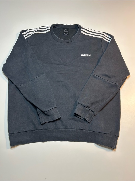 adidas Other - Adidas Essentials 3-Stripes Crewneck Sweatshirt Charcoal Grey White Logo